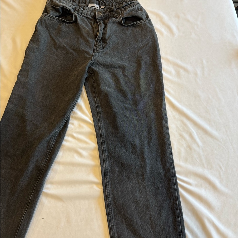 Women’s Ragged Jeans Black Denim Jeans‎ 30x29 - Picture 5 of 12